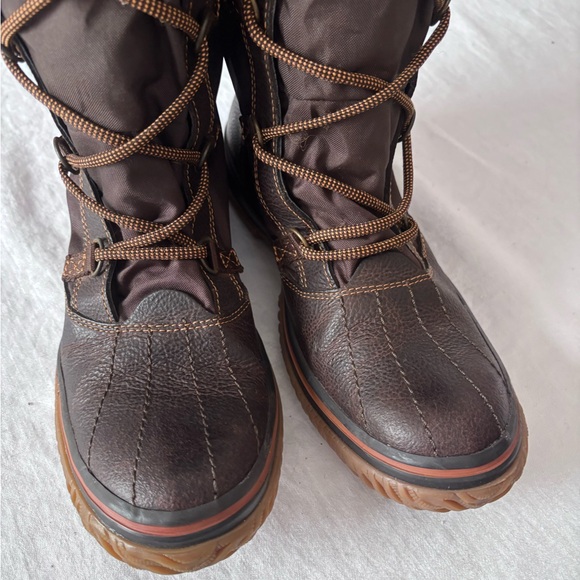 Women’s Pajar Grip Tall Lace Up Water Resistant Lined Snow Boot in Brown Size 9 - Picture 3 of 16